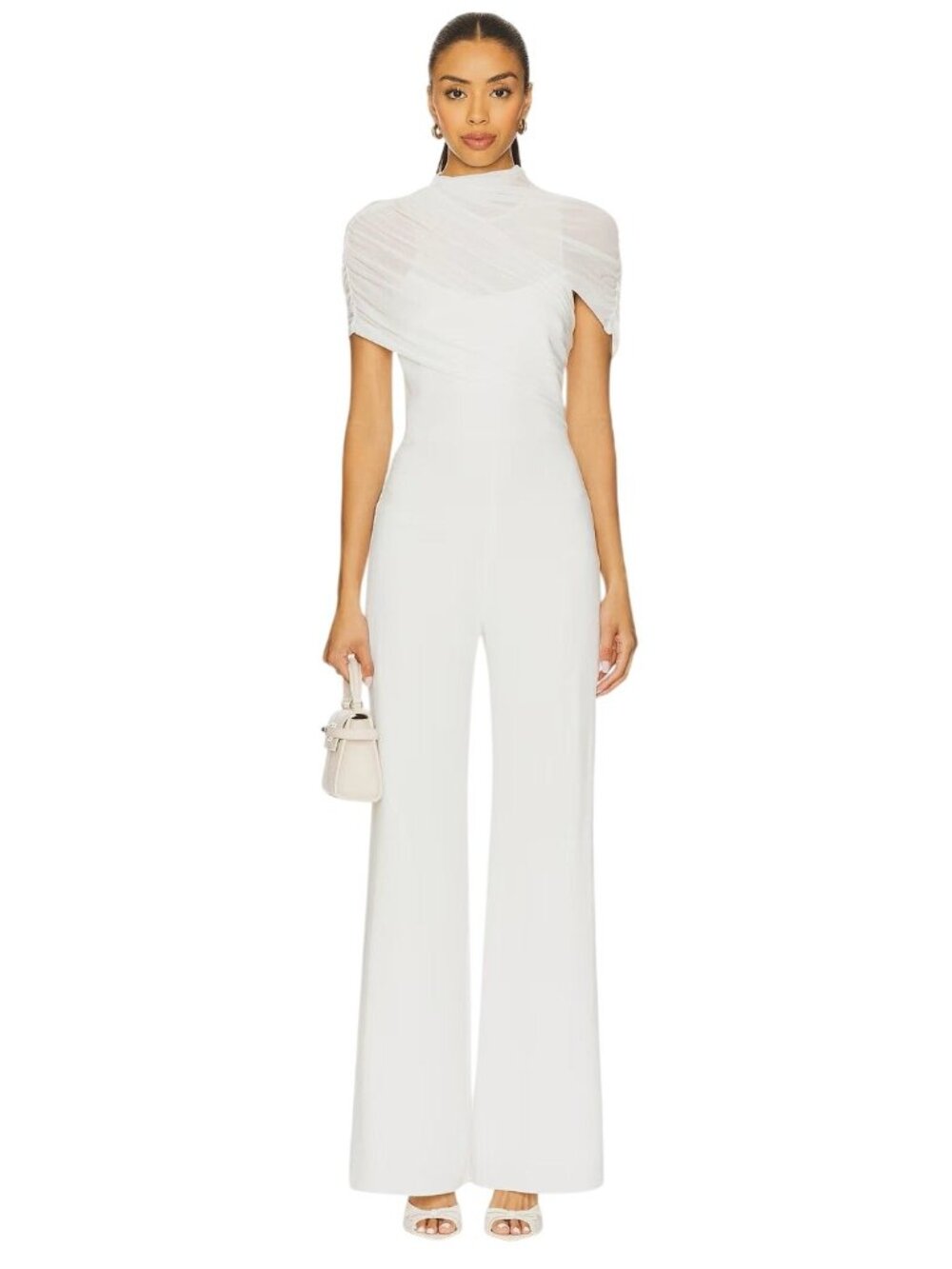 Amanda Uprichard x REVOLVE Evianna Jumpsuit in Ivory Large Womens Pants Suit Out